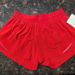 Lululemon Athletica Vibrant Red Athletic Shorts